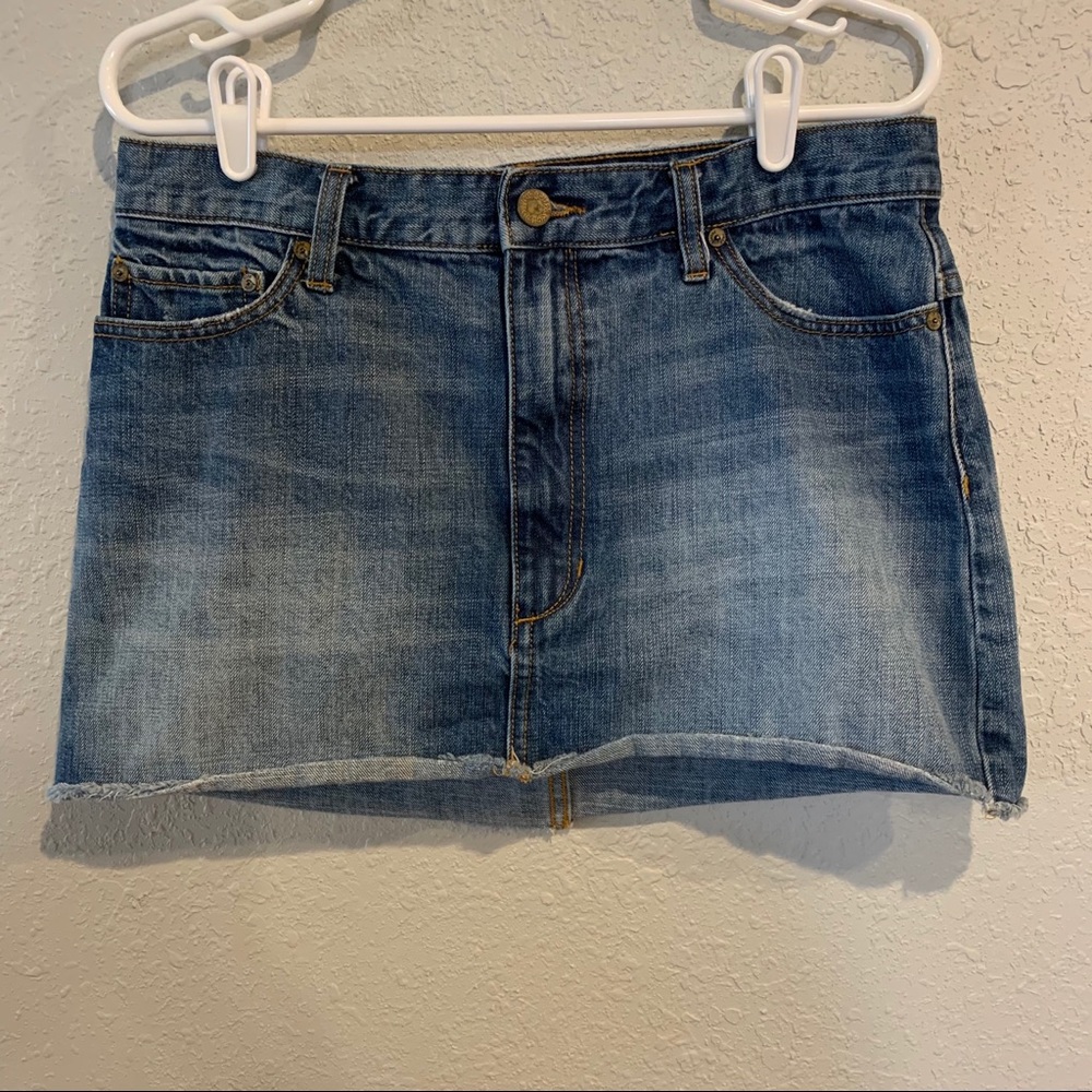 Mini denim blue skirt